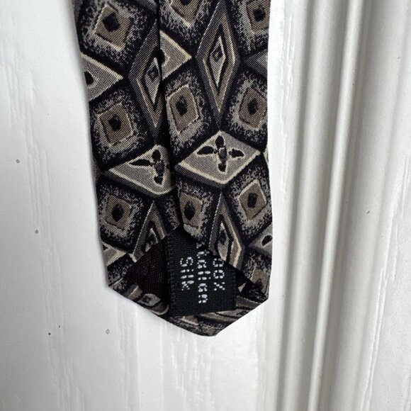 Peter Thomas by Superba est 1873 100% Italian Silk Abstract Pattern Fall Tones - Picture 5 of 7